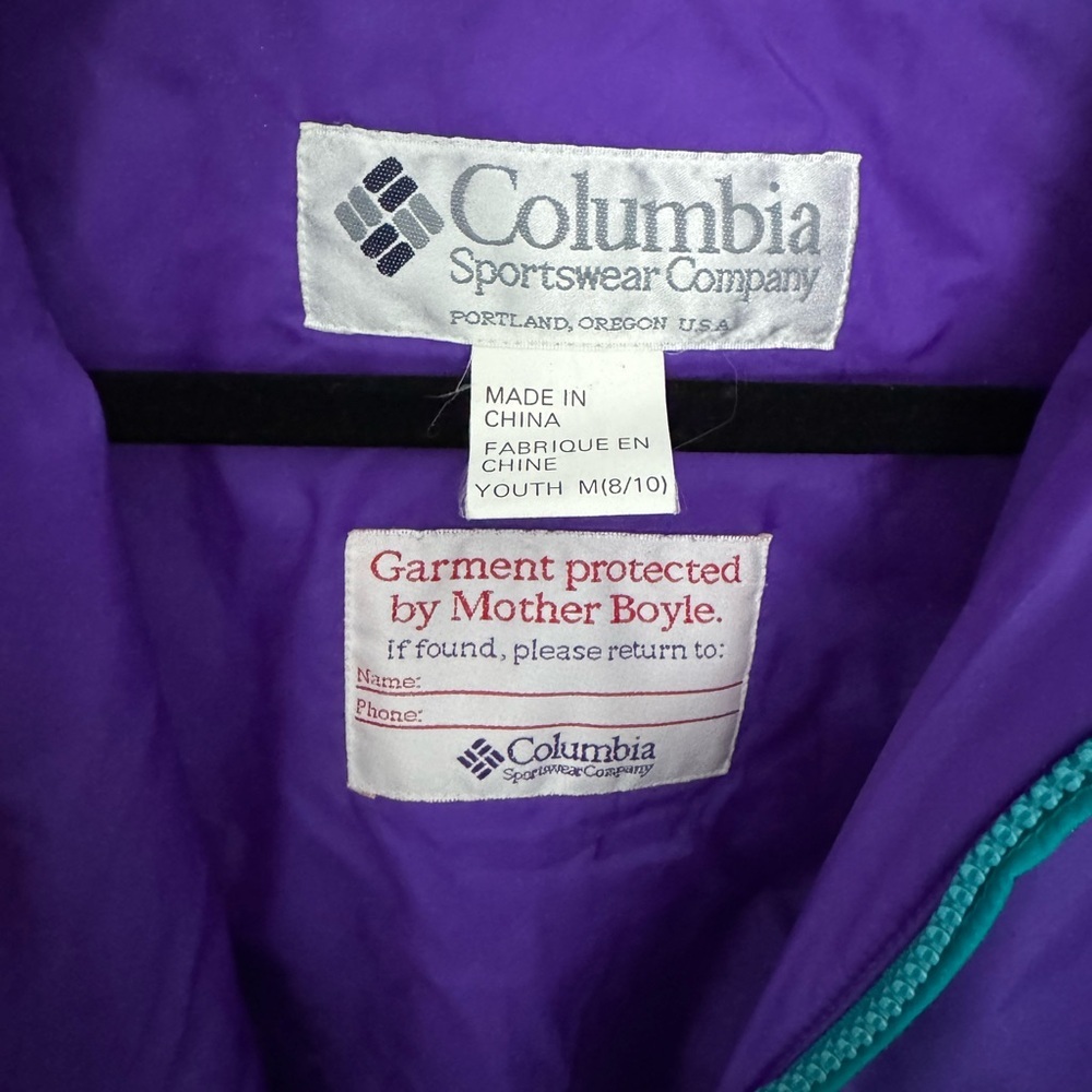 Columbia Vintage Full Zip One Piece Ski Suit Snow Bib Snowsuit Youth Medium - Picture 11 of 14